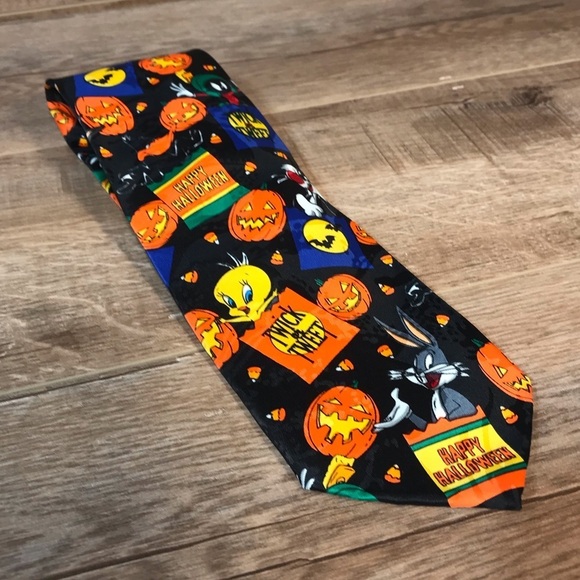 Warner Bros.‎ Looney Tunes Halloween Tweety Taz Tie 1996 - Picture 8 of 12